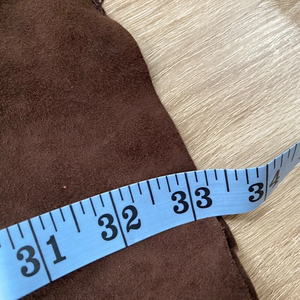 Vintage Uterque Long Suede Jacket Brown